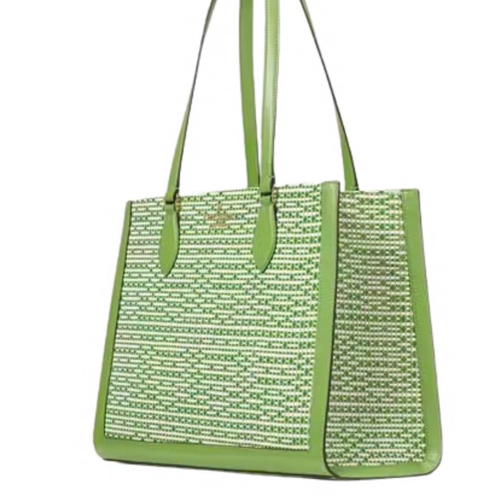 Kate Spade Ellie Tote Green Woven